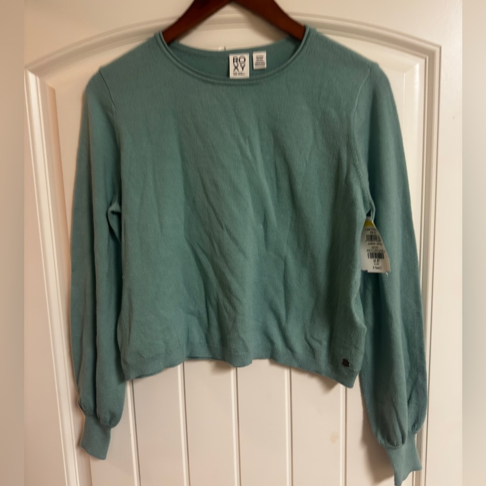 Roxy Women's Light Teal Crewneck Sweatshirt